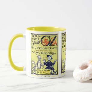 Caneca Arte da capa de livro vintage do Mágico de Oz, Pág