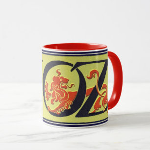 Caneca Arte da capa de livro vintage do Mágico de Oz, Pág