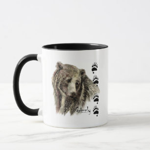 Caneca Arte da natureza dos animais selvagens do urso de