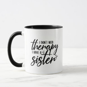 Caneca Arte da palavra Irmã terapia fofa