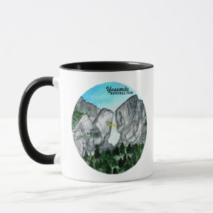 Caneca Arte das Aquarelas do Parque Nacional Yosemite
