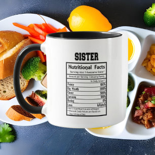 Caneca arte das palavras da irmã