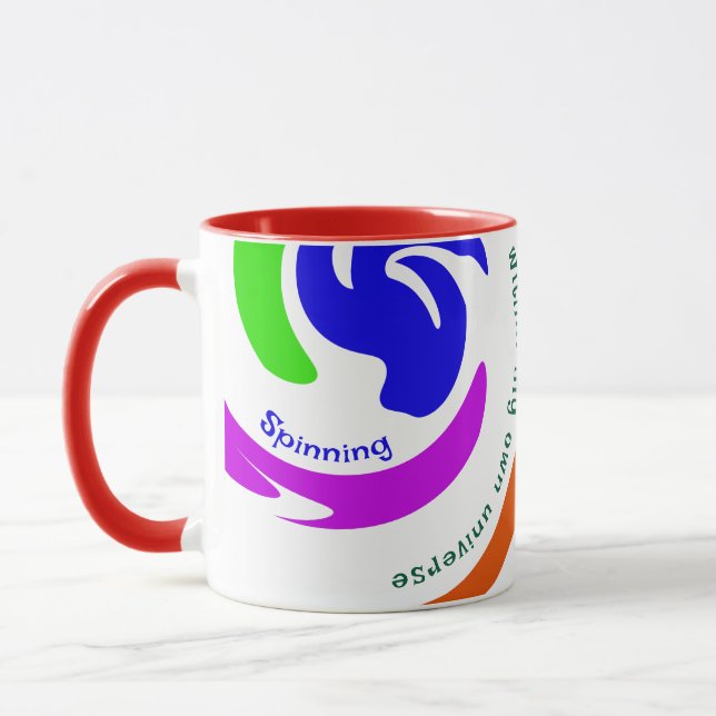Caneca Arte de Abstrato colorida personalizada (Esquerda)