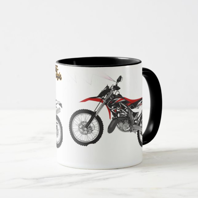 Caneca Arte de Bicicleta de Corrida (Frente Esquerda)
