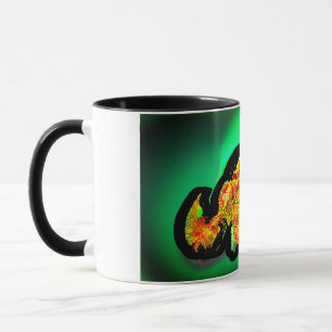 Caneca arte de camaleão da floresta tropical