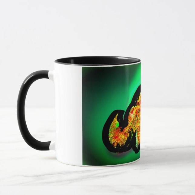 Caneca arte de camaleão da floresta tropical (Esquerda)