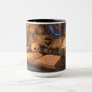 Caneca Arte de Estudo Iluminado por Velas da Academia Som