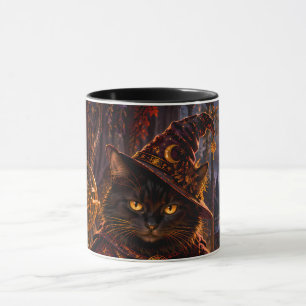 Caneca Arte de Fantasia Mestre de Masmorra Gato Preto
