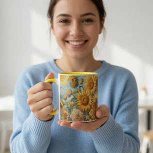 Caneca Arte de Girassol