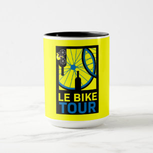 Caneca Arte de Itinerários de Bike