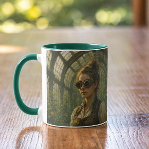 Caneca Arte de Jardineiro Vitoriano Steampunk Caprichoso