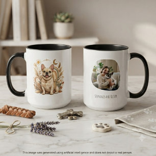 Caneca Arte de Mãe de Bulldog Francês Boho