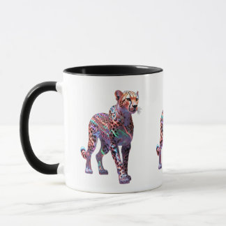 Caneca Arte de Onça de Vidro Neon – Animação de Velocidad