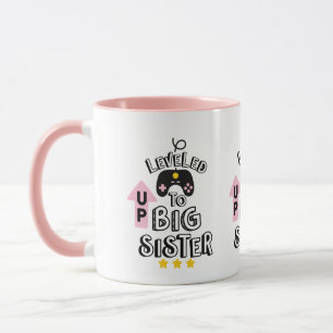 Caneca Arte de palavra nível Irmã grande fofa