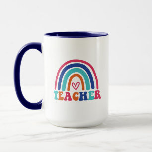 Caneca Arte de Palavras Arco-íris Professor