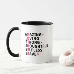 Caneca Arte de palavras da definição de Mãe Fofa