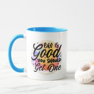 Caneca Arte de palavras sarcasmo engraçado café boa vida