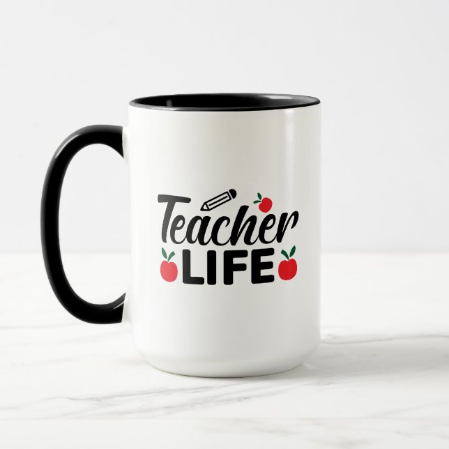 Caneca Arte de Palavras Vida de Professor (Esquerda)