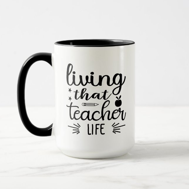 Caneca Arte de Palavras Vida de Professor (Esquerda)