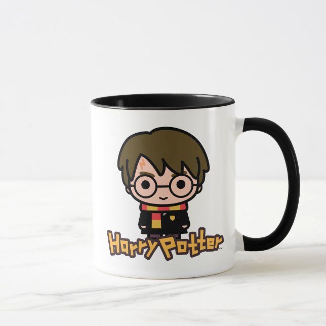 Caneca Arte de Personagem de Desenho do Harry Potter (Direita)