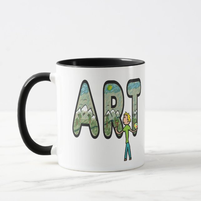 Caneca Arte de Pintura Artista (Esquerda)