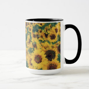 Caneca Arte de pintura de girassol - Mug