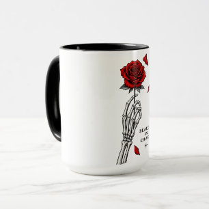 Caneca Arte de Rosa Gótica na Desordem