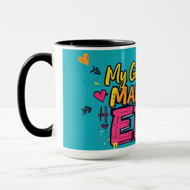 Caneca Arte de Rua Dia dos Avós Coração Grande (Esquerda)