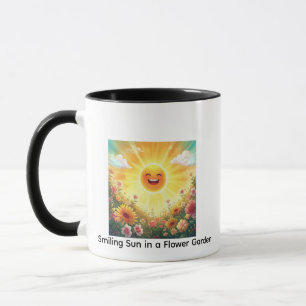 Caneca Arte de Sol Positivo – Sol e Flor Brilhantes e Fel