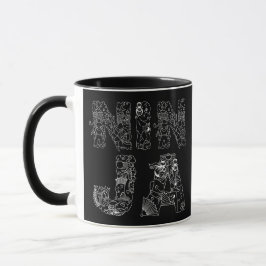 Caneca Arte de Texto Incrível Ninja