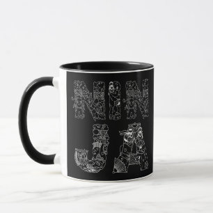 Caneca Arte de Texto Incrível Ninja