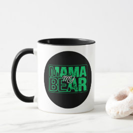 Caneca Arte de Tipografia Minimalista da Mamãe Urso