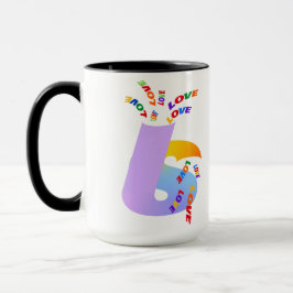 Caneca Arte de Tipografia Orgulho Amor É Amor