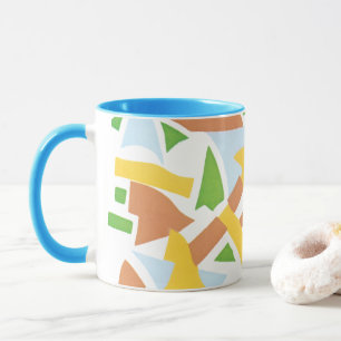 Caneca Arte Deco Vintage Pochoir Jazz Formas Geométricas