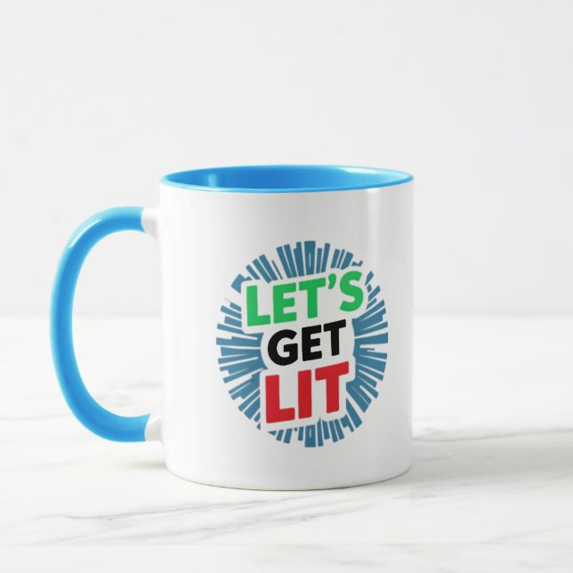Caneca Arte Digital Gráfico de Natal do vamos (Esquerda)