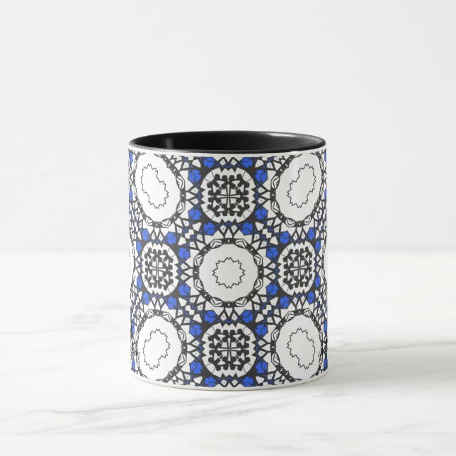 Caneca Arte do caleidoscópio do volume quatro (Centro)