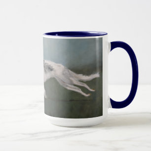 Caneca Arte do cão do Wolfhound do russo do Borzoi canec