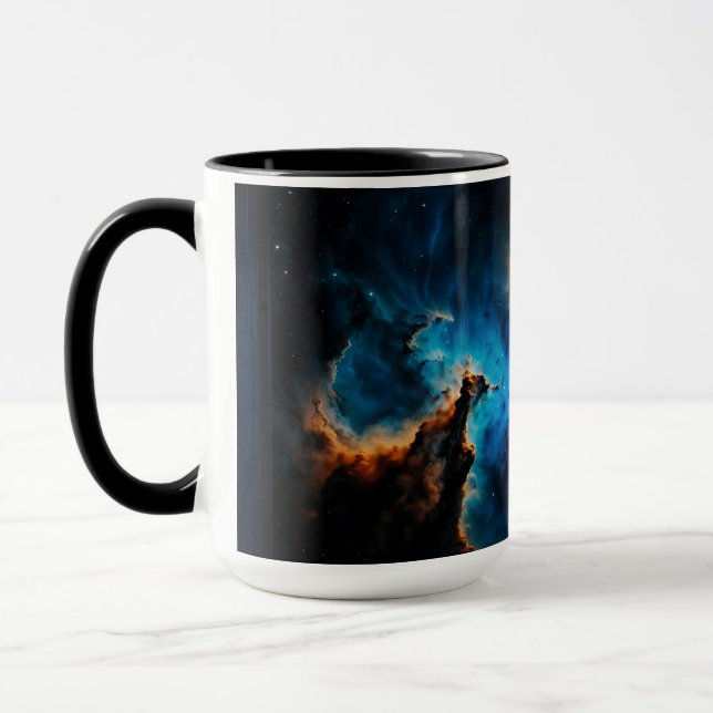 Caneca Arte do conceito de IA das nuvens azuis por Xzendo (Esquerda)