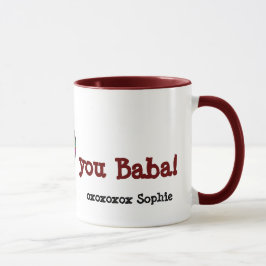 Caneca Arte do coração de Pysanka - eu te amo babá