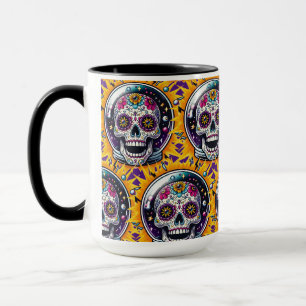 Caneca Arte do Crânio do Açúcar - Astronauta do Crânio do