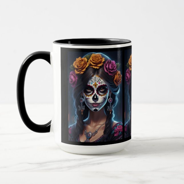 Caneca Arte do Crânio do Açúcar - Legitimidade Floral (Esquerda)