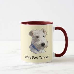 Caneca Arte do Fox Terrier do fio