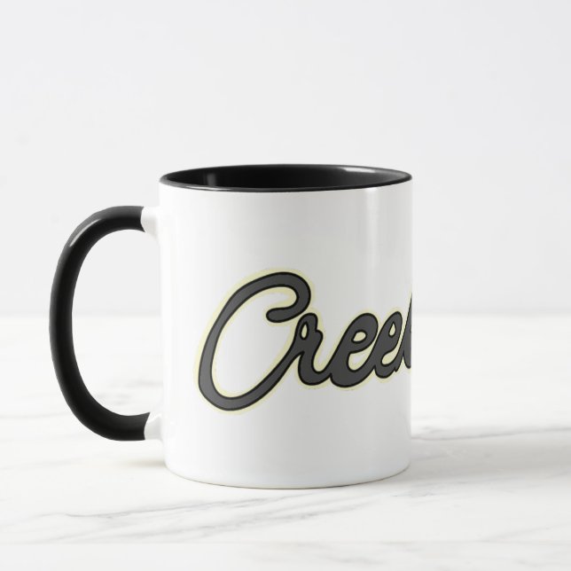 Caneca Arte do logotipo dos Estúdios de Cartoon Creekrat (Esquerda)