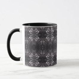 Caneca Arte em Aquarela Abstrata Umbral Preto