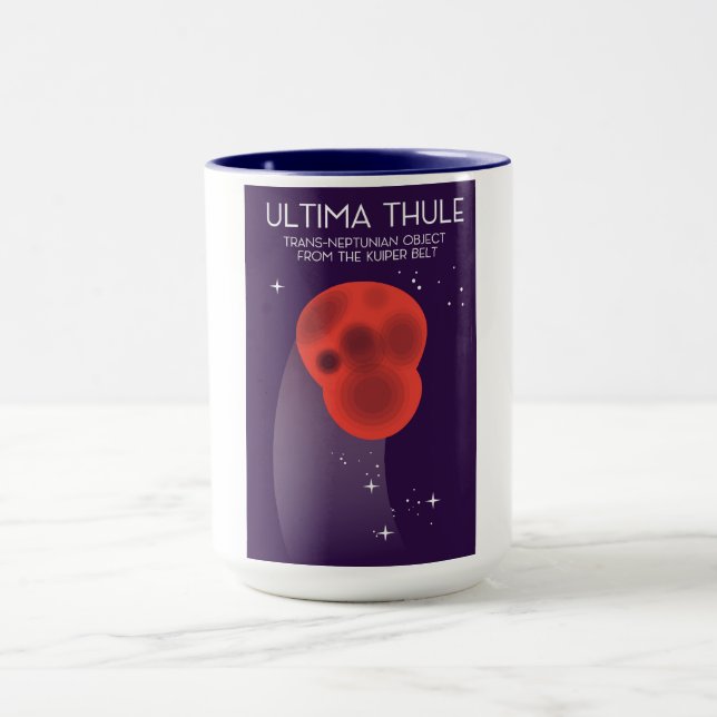Caneca Arte espacial do Cinturão de Keiper Ultima Thule (Centro)