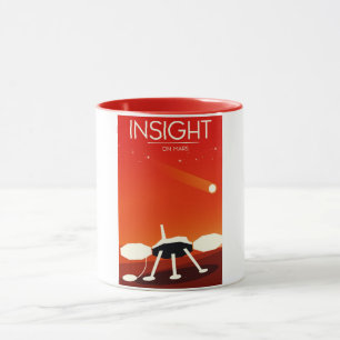Caneca Arte Espacial do Módulo de Descida Mars Insight