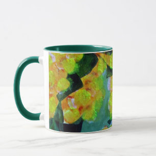 Caneca Arte floral australiana original de Wattle