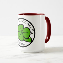 Caneca Arte Floral do Dia de São Patrício em Shamrock Ver