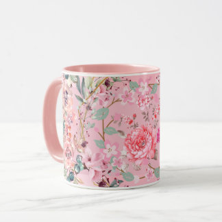 Caneca Arte Floral, Frita Floral Rosa, Arte Rosa