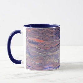 Caneca Arte Fluida Abstrata Moderna Acrílico Derramado Má